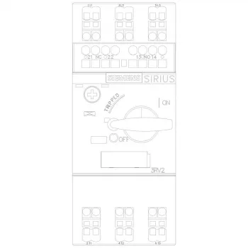 SIEMENS SIRIUS 3RV2 disjuntor de proteção de motor 7-10A 3 polos terminais de parafuso 3RV2011-1JA25