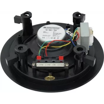 Omnitronic 80710211 altifalante PA de linha 100V 5W preto montagem em parede de banda larga IP44