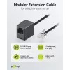 Wentronic Goobay cabo de extensão modular, RJ11/RJ14 (6P4C) ficha macho para conector fêmea RJ11, 15 m, preto 68258