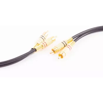 shiverpeaks BASIC-S cabo de áudio 2x RCA para 2x RCA, 5,0 m, preto BS40225