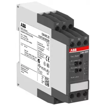 ABB CM-IWS.2S relé de monitorização de isolamento, 24-240 V AC/DC, 0-500 V, 1 kΩ-10 MΩ, 2 SPDT 1SVR730670R0200
