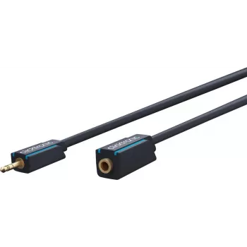 CLICKTRONIC cabo de extensão de áudio MP3 ficha macho jack estéreo 3,5mm para conector fêmea 1,5m preto