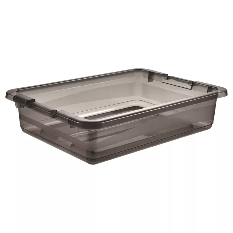 keeeper Caixa de arrumação Cornelia, 7 litros, cinzento cristal transparente, com tampa e fecho deslizante 1094482700000