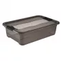 keeeper Caixa de arrumação Cornelia, 28 litros, cinzento cristal transparente, com tampa, fecho deslizante 1042982700000