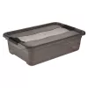 keeeper Caixa de arrumação Cornelia, 28 litros, cinzento cristal transparente, com tampa, fecho deslizante 1042982700000
