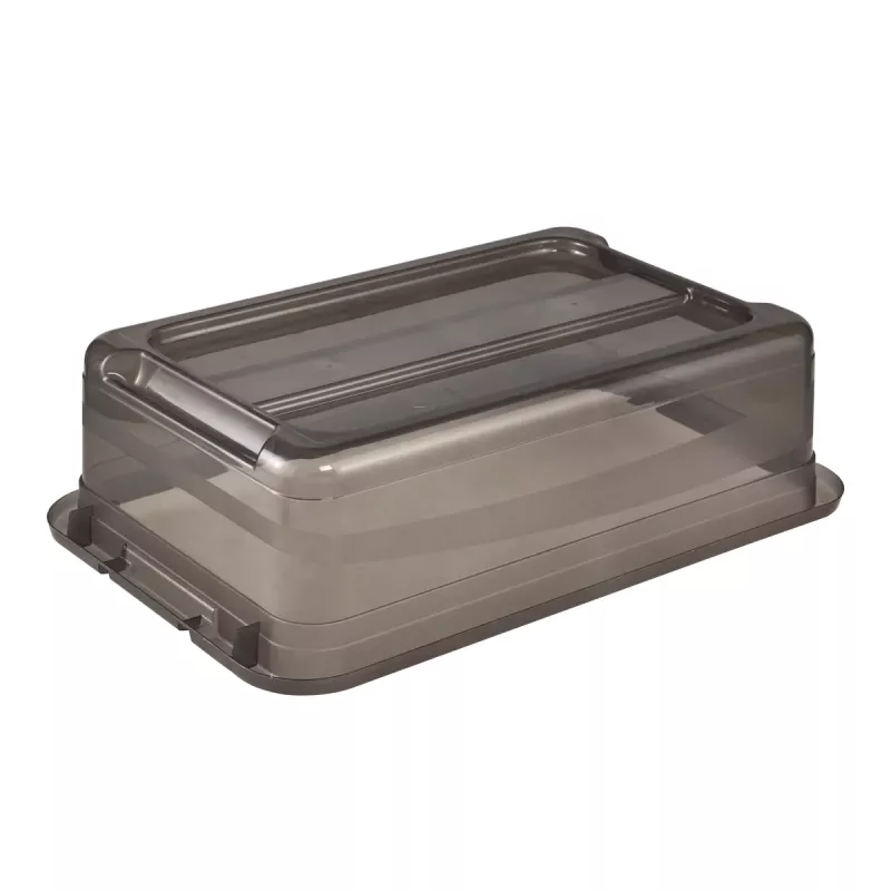 keeeper Caixa de arrumação Cornelia, 28 litros, cinzento cristal transparente, com tampa, fecho deslizante 1042982700000