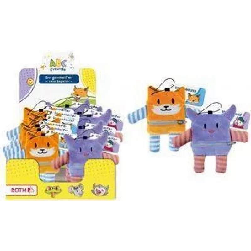ROTH Peluche Sorgenhelfer ABC Friends com bolsa de barriga com fecho de correr, motivo sortido, 1 unid. 679519