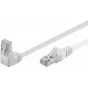 Wentronic Goobay Cabo de rede CAT 5e, 1x 90° angular, F/UTP, branco, 5 m, CCA alumínio revestido a cobre, 1x RJ45 90° (8P8C) 94182