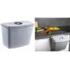 keeeper Milan Cesto de lixo de cozinha suspenso 4L, Nordic Grey, com tampa, PP 1031213000000