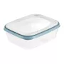 keeeper franco Recipiente de arrumação para alimentos, 1,2 L, retangular, transparente com bordo azul, PP/TPE, hermético, à prova de fugas, lavável na máquina, 1 unid. 1079368000000