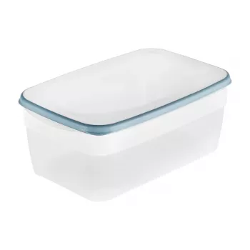 keeeper franco Recipiente para alimentos, 5,4 L, retangular, transparente com bordo azul 1079768000000