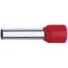 Klauke 47612 Terminal de extremidade isolado, 10 mm², vermelho, comprimento do pino 12 mm, 100 unid.