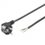 Cabo de alimentação Schuko angular Wentronic Goobay, extremidade aberta, 3 m, preto 96033