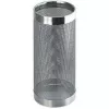 Base de guarda-sol metálica HELIT H2515500, design perfurado, cromado, redonda, diâmetro 240 mm, altura 490 mm