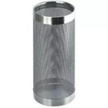 Base de guarda-sol metálica HELIT H2515500, design perfurado, cromado, redonda, diâmetro 240 mm, altura 490 mm