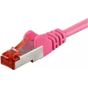 Cabo de patch Wentronic CAT6 S/FTP, magenta, 1m 93434