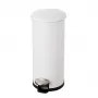 Balde de pedal helit the zinc 20L branco aço com pintura em pó redondo Soft-Close H2406605