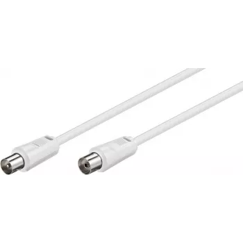 Cabo de antena TECLINE Wentronic Goobay, branco, 20 m - ficha coaxial IEC para conector fêmea coaxial IEC (50125)