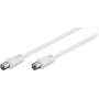 Cabo de antena TECLINE Wentronic Goobay, branco, 20 m - ficha coaxial IEC para conector fêmea coaxial IEC (50125)