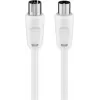 Cabo de antena TECLINE Wentronic Goobay, branco, 20 m - ficha coaxial IEC para conector fêmea coaxial IEC (50125)
