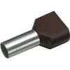 Terminal duplo Cimco 1,5 mm² 8 mm parcialmente isolado preto 18 2470 100 unid.