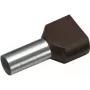 Terminal duplo Cimco 1,5 mm² 8 mm parcialmente isolado preto 18 2470 100 unid.