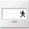 Merten System M tecla com campo de identificação e janela de controlo, branco polar brilhante 434719