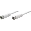TECLINE Wentronic Goobay cabo de ligação de satélite, 100% blindado, branco, 10 m - ficha F macho para ficha F macho (50741)