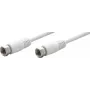 TECLINE Wentronic Goobay cabo de ligação de satélite, 100% blindado, branco, 10 m - ficha F macho para ficha F macho (50741)