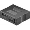 Wentronic Goobay adaptador SCART, conector fêmea SCART para conector fêmea SCART, 21 pinos, preto 50771