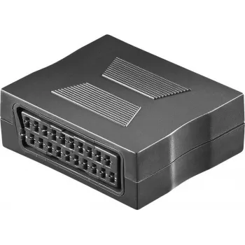 Wentronic Goobay adaptador SCART, conector fêmea SCART para conector fêmea SCART, 21 pinos, preto 50771