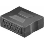 Wentronic Goobay adaptador SCART, conector fêmea SCART para conector fêmea SCART, 21 pinos, preto 50771