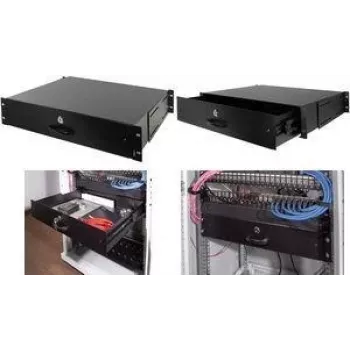 LogiLink gaveta para rack 19 polegadas 2U com fecho preto (SF164B)