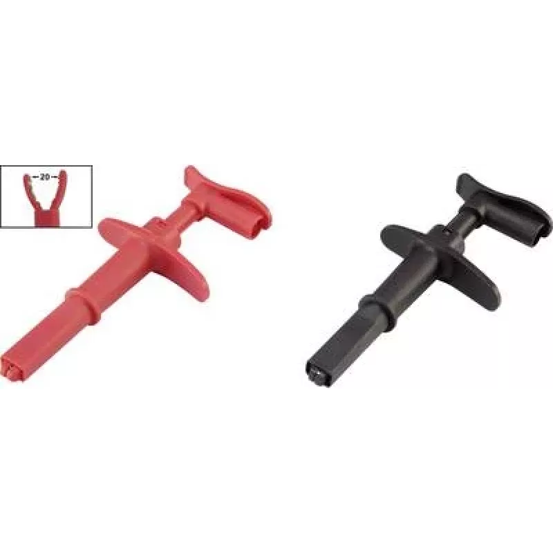 VOLTCRAFT pinça de crocodilo com ficha de 4 mm CAT III 1000 V, CAT IV 600 V preto/vermelho MSK-116 (VC-8371750)