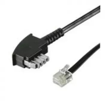 Wentronic Goobay cabo telefónico TAE-N para RJ11/RJ14, 3 m, preto 50951