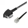 Wentronic Goobay cabo telefónico TAE-N para RJ11/RJ14, 3 m, preto 50951