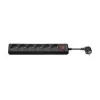 Wentronic Goobay régua de tomadas 6 tomadas com interruptor, 1,5 m, preta 51290