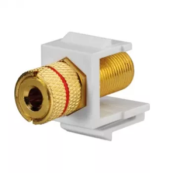 Rutenbeck adaptador de ligação de altifalante Keystone KMK-LS, terminais de parafuso, preto/vermelho, sem ferramentas 17000608
