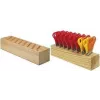 Westcott 112TidyC 00 bloco de tesouras de madeira com 32 tesouras de criança, 130 mm, pontas arredondadas, escala de 5 cm