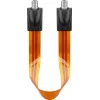 Wentronic Goobay cabo de passagem de janela SAT, ultrafino 0,3 mm, castanho-preto, 0,3 m, conector fêmea F para conector fêmea F 67244