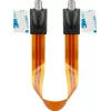 Wentronic Goobay cabo de passagem de janela SAT, ultrafino 0,3 mm, castanho-preto, 0,3 m, conector fêmea F para conector fêmea F 67244