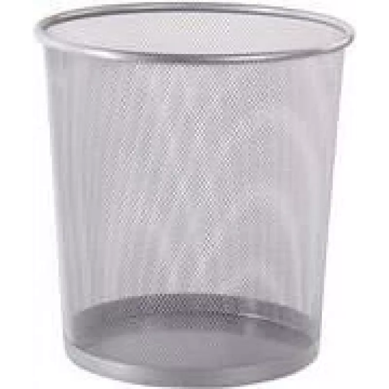 Westcott cesto de lixo de rede metálica, 12,3 L, prateado, redondo, 230 x 270 mm E-744607 00
