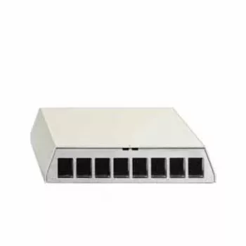 Rutenbeck PP-UM A-8 Ap rw caixa de patch panel, 8 portas, montagem à superfície, branco puro 23911108