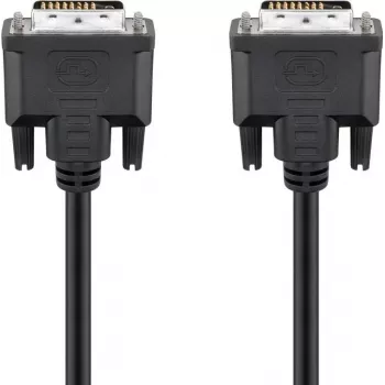 Wentronic goobay cabo DVI-D Dual Link 0,5m preto com parafusos serrilhados 93295