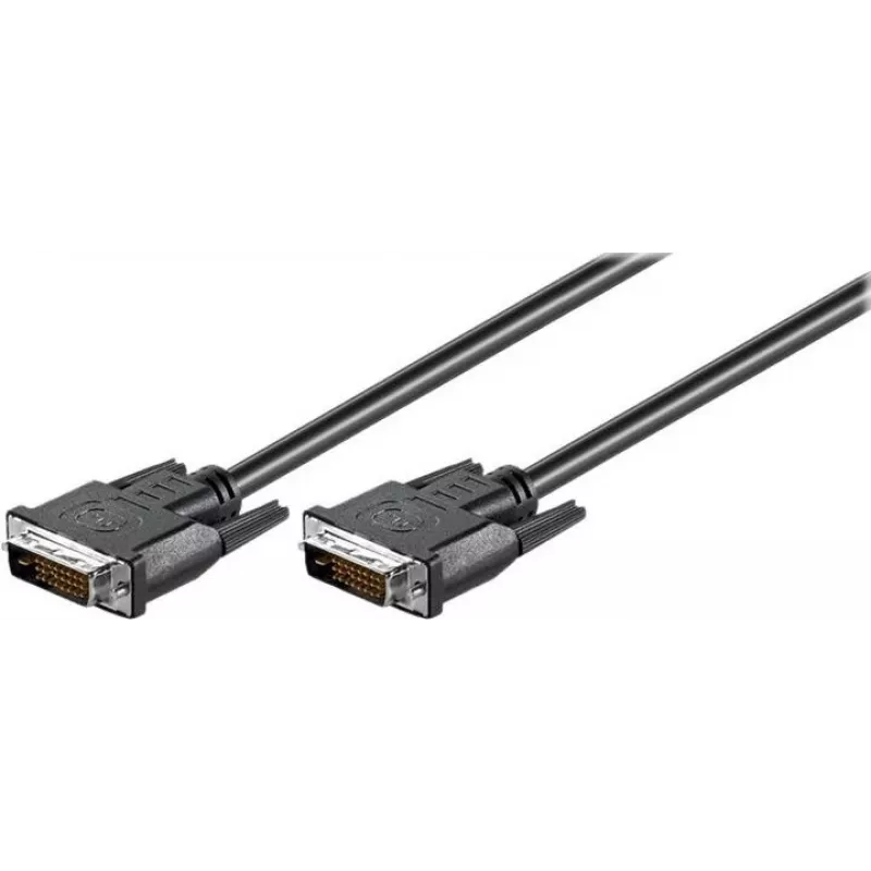 Wentronic goobay cabo DVI-D Dual Link 0,5m preto com parafusos serrilhados 93295