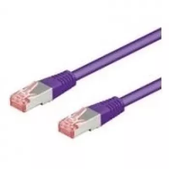 Wentronic Goobay Cabo de rede CAT 6, S/FTP (PiMF), violeta, 15 m - LSZH sem halogéneos, cobre 93538