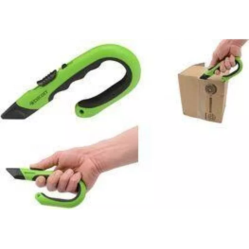 WESTCOTT Cortador de cerâmica Utility, lâmina de 31 mm, cortador de segurança verde com lâmina de cerâmica com mola, 1 unid. (E-16476 00)