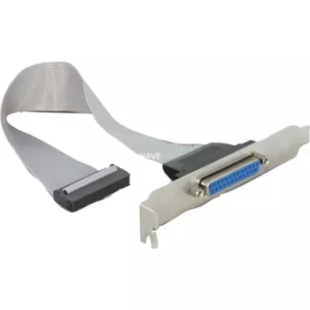 Delock chapa de slot 1 x porta paralela DB25 fêmea para 26-Pin IDC - 25 cm 84300