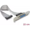 Delock chapa de slot 1 x porta paralela DB25 fêmea para 26-Pin IDC - 25 cm 84300