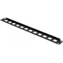 Renkforce painel frontal para patch panel de 19 polegadas 1U de 12 portas para tomadas XLR/USB/BNC, preto (RF-7116962)